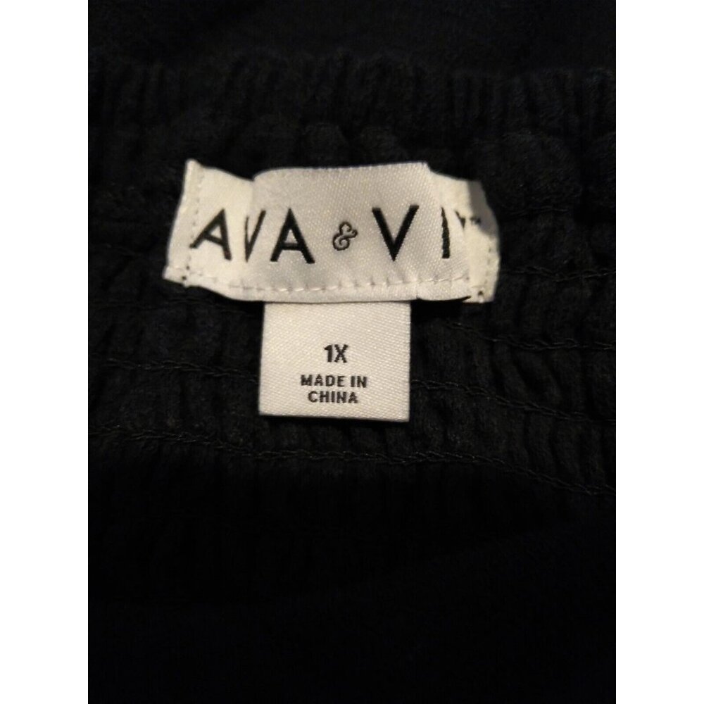 Ava And Viv Women's Plus Size 1X Black Sleeveless Dress Sundress Soft Stretchy - Picture 6 of 8